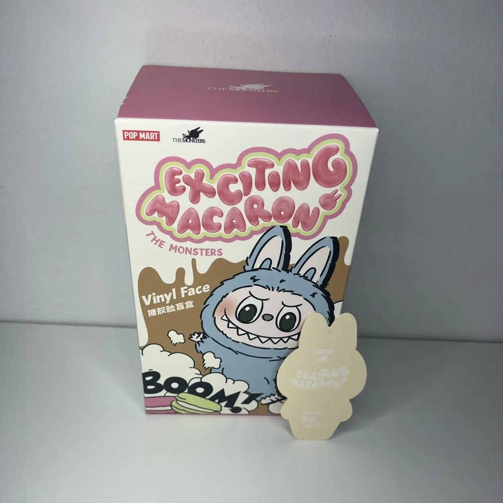 Pop Mart The Monsters Exciting Macaron Soymilk Labubu Plush Pendant Keychain - Picture 6 of 12